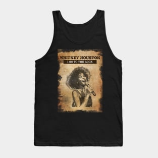 Vintage Old Paper 80s Style Whitney Houston /// I Go To The Rock Tank Top